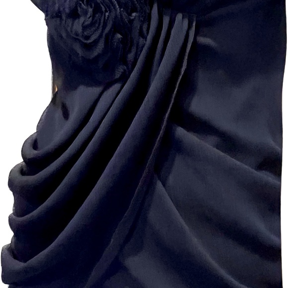 Anthropologie Deletta Sleeveless Shirt Rosette Flower Draped Chiffon-Like Size S - Picture 5 of 11